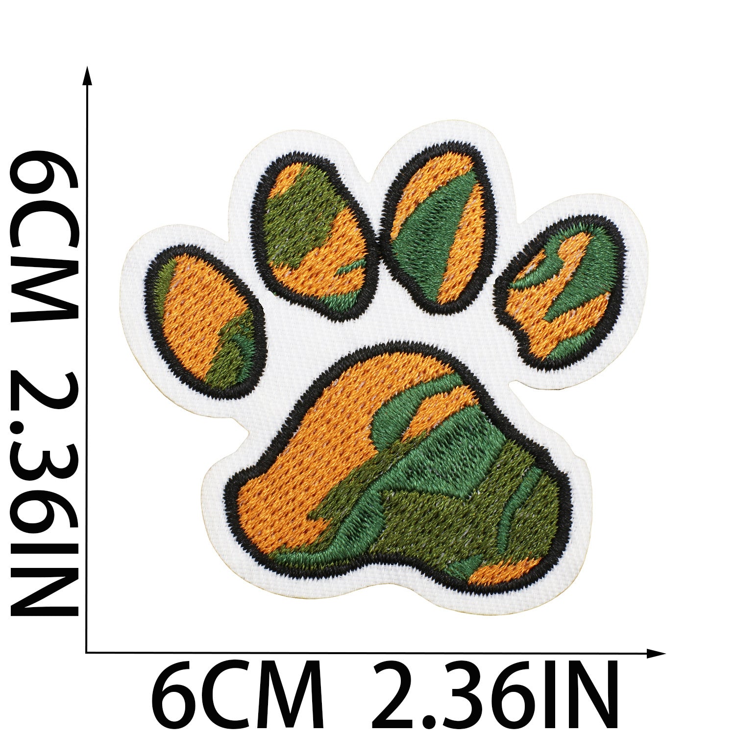 Wholesale Artistic cute paw embroidery patch pet paw patch